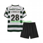 Camisolas de futebol Sporting Clube de Portugal Cristiano Ronaldo 28 2001-2003 Retro Criança Equipamento Principal Manga Curta